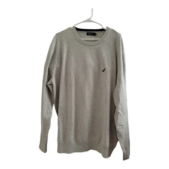 Nautica Other - NEW Men's Nautica Solid Gray Sweater with Ribbed Collar (Size XXL)